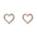 Womens Rose Gold/Pastel Leenah Crystal Heart Studs 93520 by Ted Baker from Hurleys