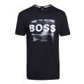 Casual Mens Dark Blue Tlogo Graphic S/s T Shirt 93884 by BOSS from Hurleys