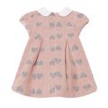 Baby Dusty Pink Jacquard Heart Dress 92209 by Mayoral from Hurleys