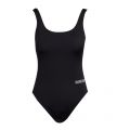 Womens Black Scoop Swimming Costume 39111 by Calvin Klein from Hurleys