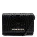 Womens Black Croc Effect Clutch 19943 by Emporio Armani from Hurleys