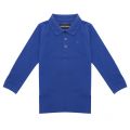 Boys Blue Mercerized L/s Polo Shirt 30728 by Emporio Armani from Hurleys
