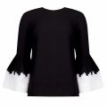 Womens Black Amonie Fluted Sleeve Top 29935 by Ted Baker from Hurleys