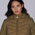 Womens Army Green Drifting Hooded Quilted Jacket 81953 by Barbour International from Hurleys