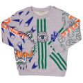 Boys Marled Grey Carl Sweat Top 11786 by Kenzo from Hurleys