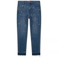 Girls Blue Embellished Jeans 104395 by Billieblush from Hurleys
