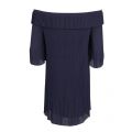 Womens Navy Franeis Pleated Bardot Dress 25865 by Ted Baker from Hurleys