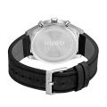 HUGO Watch Mens Black/Silver Chase Leather | Hurleys