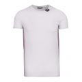 Mens White Stripe Tape S/s T Shirt 58813 by Emporio Armani Bodywear from Hurleys