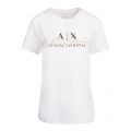 Womens White Gold Thread Detail S/s T Shirt 89796 by Armani Exchange from Hurleys