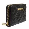 Womens Black Diamond Quilted Zip Around Small Purse 79553 by Love Moschino from Hurleys