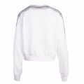 Womens Bright White Stripe Tape Cropped Sweat Top 74571 by Calvin Klein from Hurleys