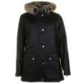 Womens Black Turini Waxed Jacket 64478 by Barbour International from Hurleys