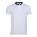 Mens White Tipped Sports S/s Polo Shirt 88332 by Barbour International from Hurleys