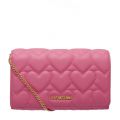 Womens Pink Heart Quilted Crossbody Bag 86335 by Love Moschino from Hurleys