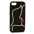 Womens Black & Chalk Kissing Lips IPhone 6/7 Case 11795 by Lulu Guinness from Hurleys