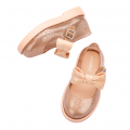 Girls Blush Glitter Mini Lola Bow Shoes (4-9)
