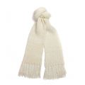 Womens Winter White Chunky Knit Hat & Scarf 12580 by Barbour from Hurleys