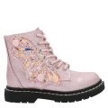 Girls Pink Glitter Fairy Wings Boots (26-35)