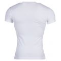 Mens White Shiny Logo Tee Shirt 7054 by Emporio Armani from Hurleys