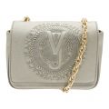 Womens Pewter Embossed Logo Cross Body Bag 8954 by Versace Jeans from Hurleys