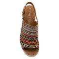 Womens Red Multi Monica Woven Jute Wedges 41486 by Toms from Hurleys