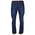 Mens Dark Aged Hydrite 3301 Straight Fit Jeans