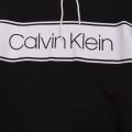 Mens Black Logo Stripe Hooded Sweat Top 52181 by Calvin Klein from Hurleys