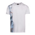 Athleisure Mens White Tee 9 Vertical Logo S/s T Shirt 42487 by BOSS from Hurleys