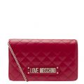 Womens Red Quilted Chain Crossbody Bag 35093 by Love Moschino from Hurleys