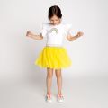 Girls White/Yellow Rainbow Net Skirt Dress 85166 by Billieblush from Hurleys