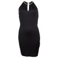 Womens Black High Neck Chain Dress 72663 by Versace Jeans from Hurleys
