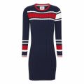 Womens Twilight Navy Flag Knitted Dress 75180 by Tommy Jeans from Hurleys