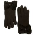 Womens Black Sheepskin Bow Gloves 17502 by UGG from Hurleys