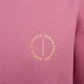 Womens Dusky Pink Gold Foil Logo T Shirt Dress