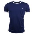 Mens Carbon Blue Taped Ringer S/s T Shirt 16373 by Fred Perry from Hurleys