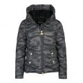 Womens Chrome Motegi Hooded Quilted Jacket