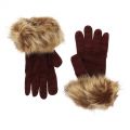 Womens Bordeaux Penshaw Knitted Gloves 92336 by Barbour from Hurleys