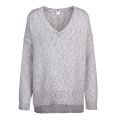 Casual Womens Charcoal Weniah V Neck Knitted Top 42600 by BOSS from Hurleys