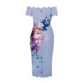 Womens Light Blue Hailly Bardot Midi Dress 43982 by Ted Baker from Hurleys