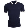 Mens Navy Bold Tipped S/s Polo Shirt 14790 by Fred Perry from Hurleys