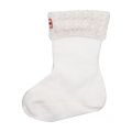 Kids White Recycled Mini Cable Socks