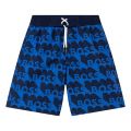 Boys Electric Blue 3D Logo Swim Shorts 104815 by BOSS from Hurleys
