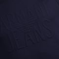 Mens Navy Embossed Crew Sweat Top 11068 by Armani Jeans from Hurleys
