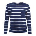 Lifestyle Womens Dark Navy Beachley Stripe Top 12488 by Barbour from Hurleys