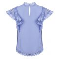 Womens Blue Gabbby Lace Detail Top 25814 by Ted Baker from Hurleys