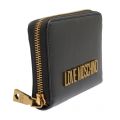Womens Black Smooth Zip Around Wallet 53237 by Love Moschino from Hurleys