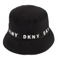 Girls Black Branded Bucket Hat 55870 by DKNY from Hurleys