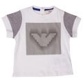 Baby White Graphic S/s Tee Shirt 11555 by Armani Junior from Hurleys