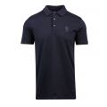 Mens Navy Logo Mini Man Pique S/s Polo Shirt